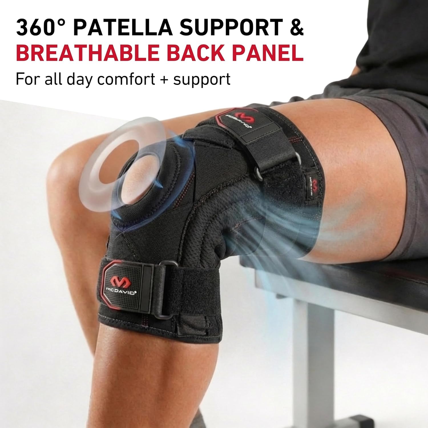 Knee Brace Support with Side Stays, Compression Knee Sleeve & Cross Straps for Patellar Tendon Support, Tendonitis, Arthritis Pain Relief, Recovery, Knee Brace for Men and Women