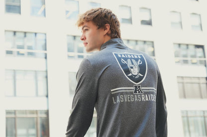 Men'S NFL Official Super Soft Quarter Zip Long Sleeve T-Shirt
