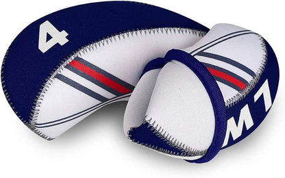 Golf Iron Head Covers 10Pcs Neoprene USA Flag Golf Club Protector Multi Color Golf Club Protector